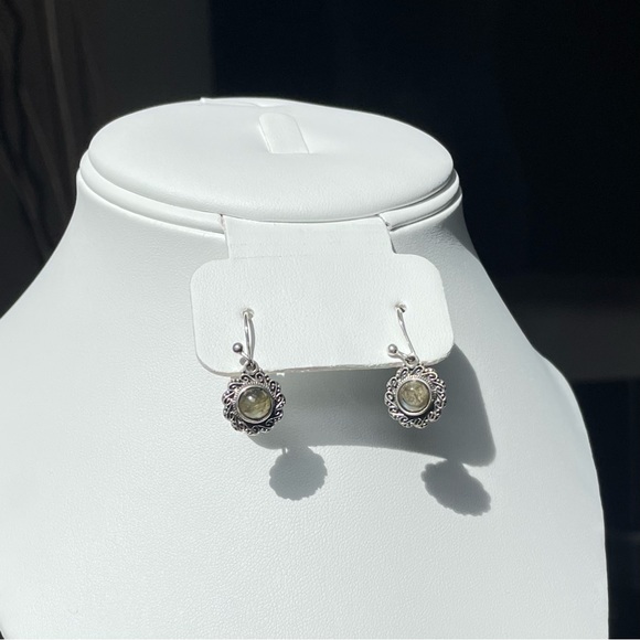 SOLD - Silver Labradorite Earrings (925) - Picture 6 of 6